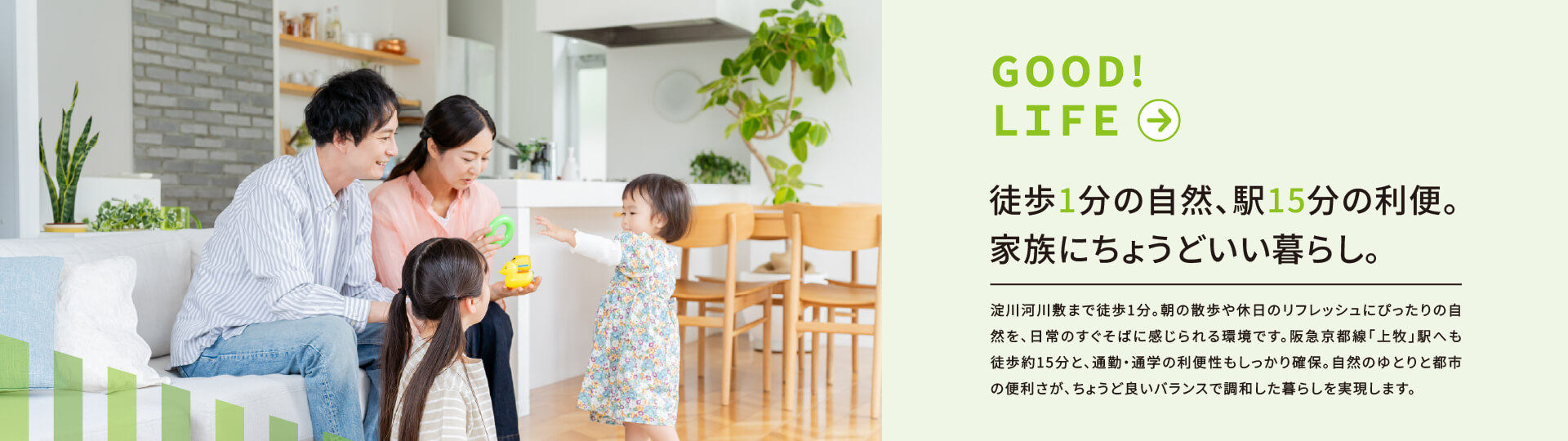 南向き、陽当たり良好な立地で自由に間取りを創る家。